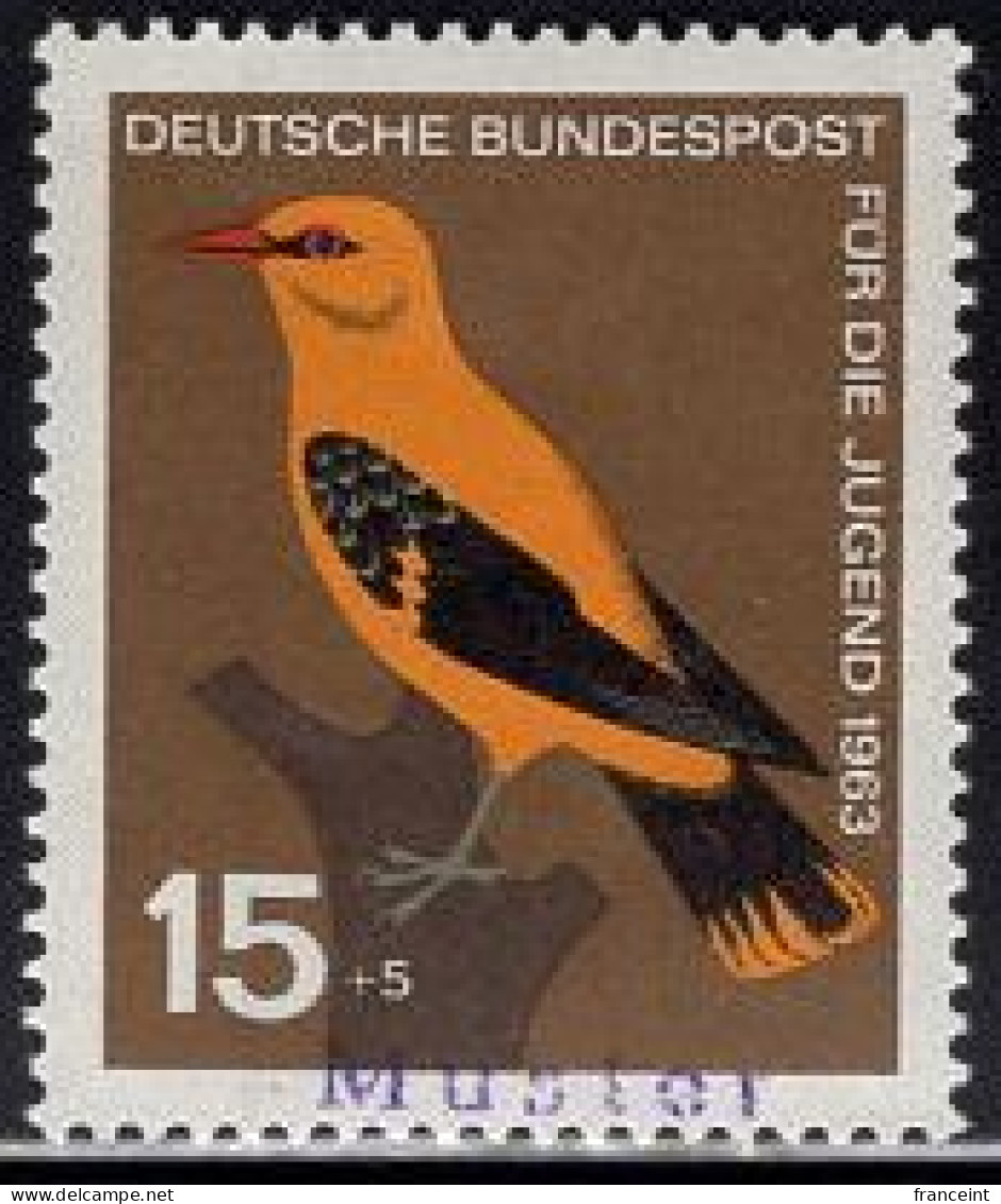 GERMANY(1963) European Golden Oriole. MUSTER (specimen) Overprint. Scott No B389. - Altri & Non Classificati