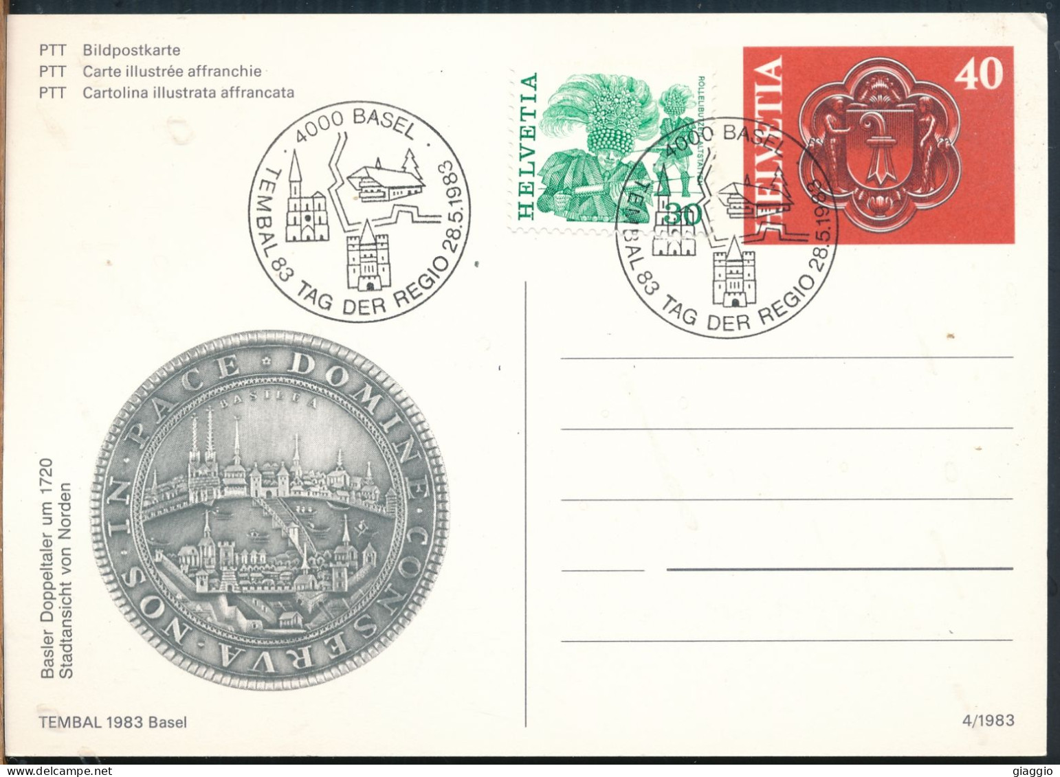 °°° 30923 - SWITZERLAND - BS - BASEL TEMBAL 1983 °°° - Bâle