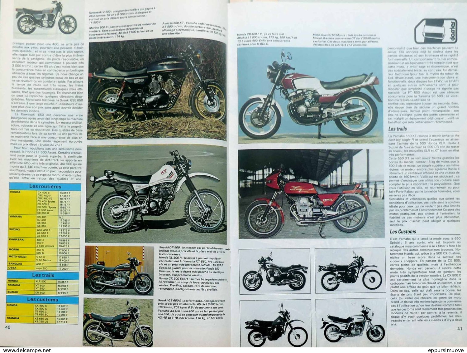 Article Papier 4 Pages SUZUKI 6650 MORINO 500 HONDA CB400  MOTO GUZZI U 50 MONZA Avril 1982 MRFL - Non Classés