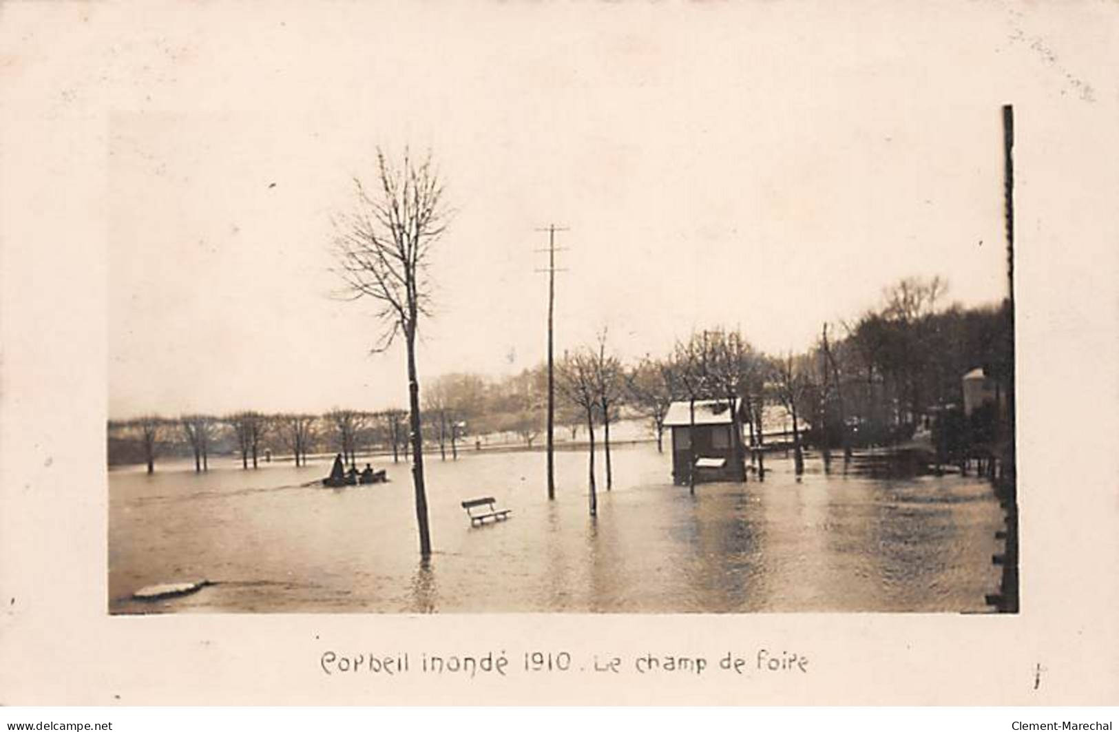 CORBEIL Inondé 1910 - Le Champ De Foire - Très Bon état - Corbeil Essonnes