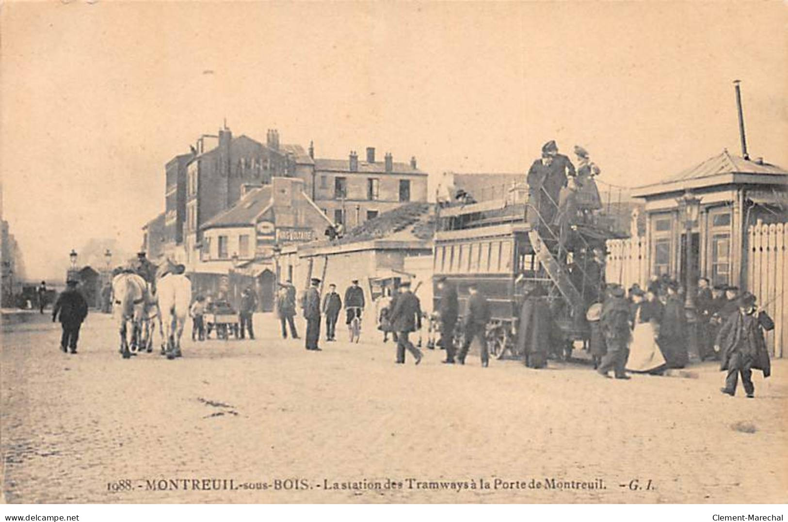 MONTREUIL SOUS BOIS - La Station Des Tramways à La Porte De Montreuil - Très Bon état - Montreuil