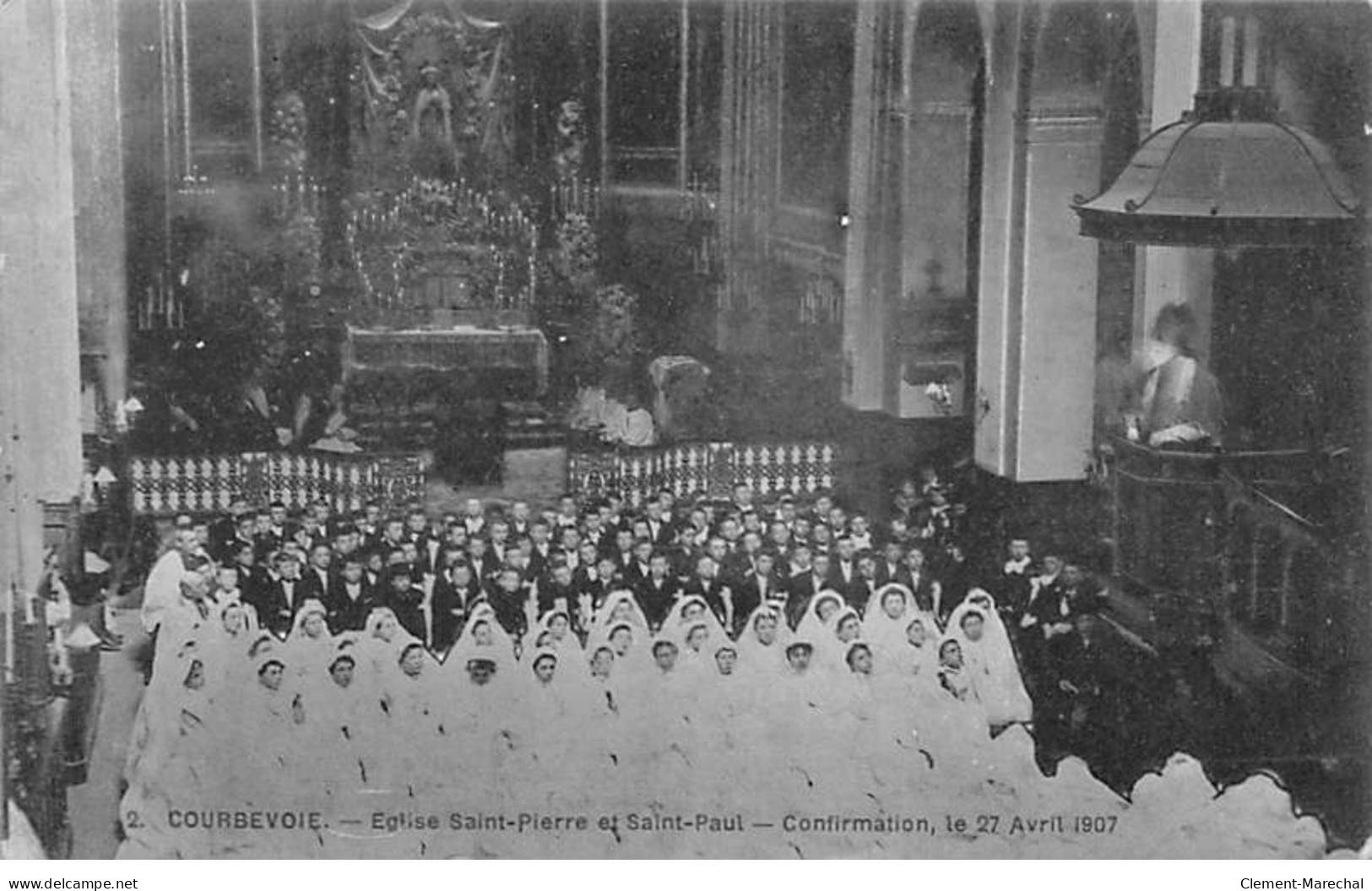 COURBEVOIE - Ecole Saint Pierre Et Saint Paul - Confirmation Le 27 Avril 1907 - Très Bon état - Courbevoie