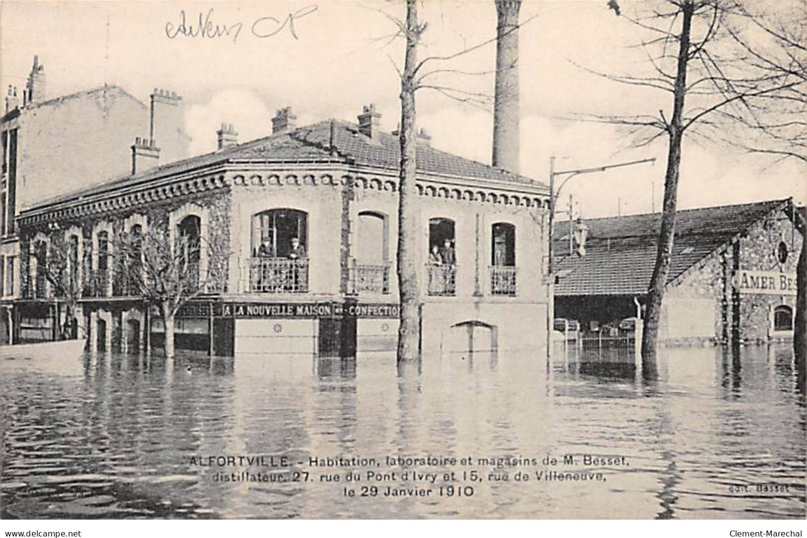 ALFORTVILLE - Habitation, Laboratoire Et Magasins De M. Besset - Inondation 1910 - Très Bon état - Alfortville