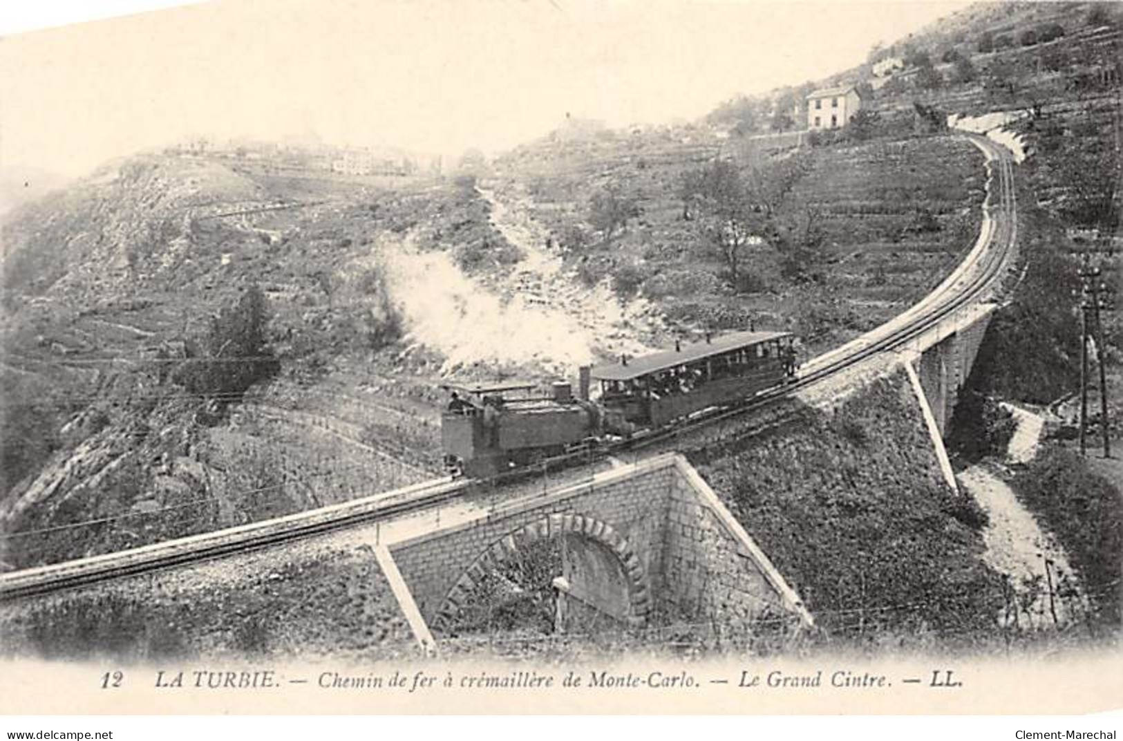 LA TURBIE - Chemin De Fer à Crémaillère De Monte Carlo - Le Grand Cintre - Très Bon état - La Turbie