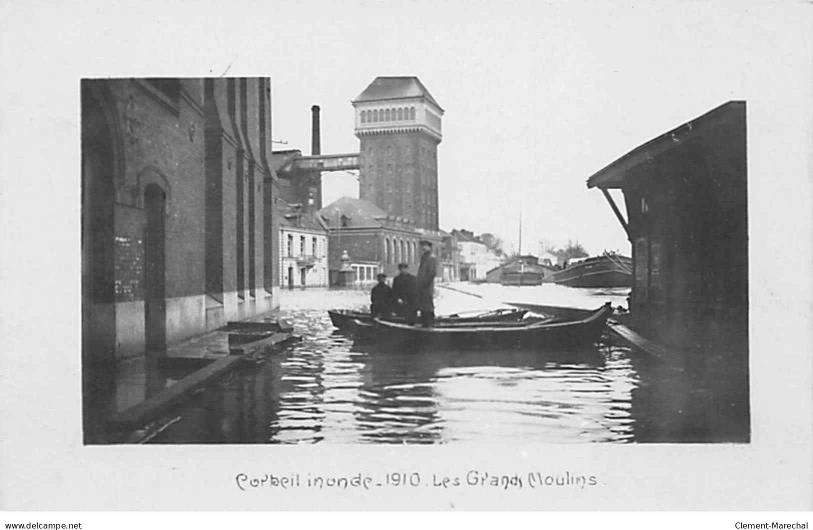 CORBEIL Inondé 1910 - Les Grands Moulins - Très Bon état - Corbeil Essonnes