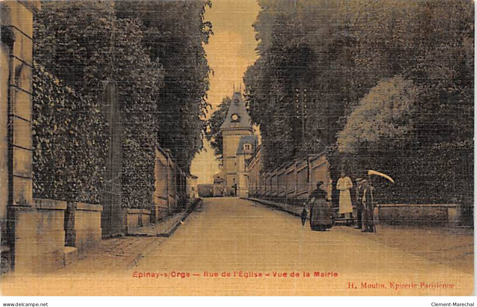 EPINAY SUR ORGE - Rue De L'Eglise - Vue De La Mairie - Très Bon état - Epinay-sur-Orge