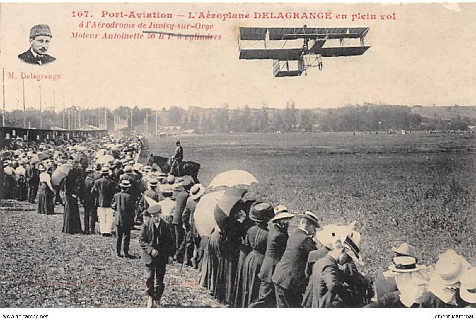 PORT AVIATION - L'Aéroplane DELAGRANGE En Plein Vol à L'Aérodrome De JUVISY SUR ORGE - Très Bon état - Juvisy-sur-Orge