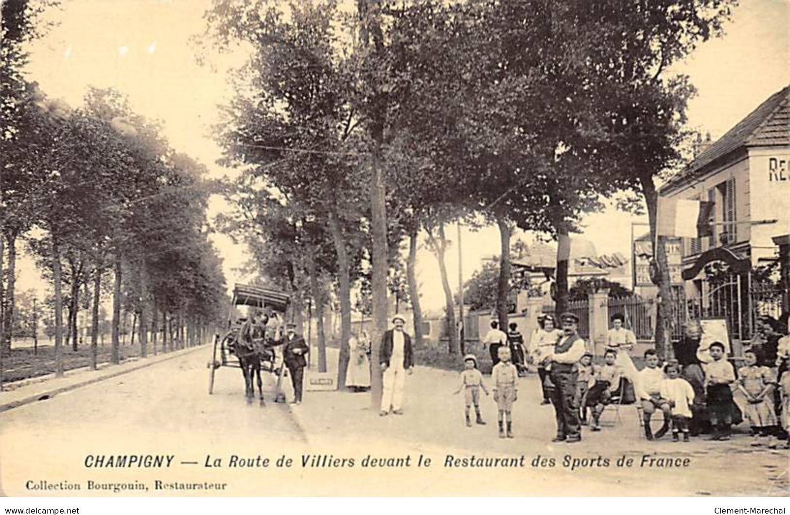 CHAMPIGNY - La Route De Villiers Devant Le Restaurant Des Sports De France - état - Champigny Sur Marne