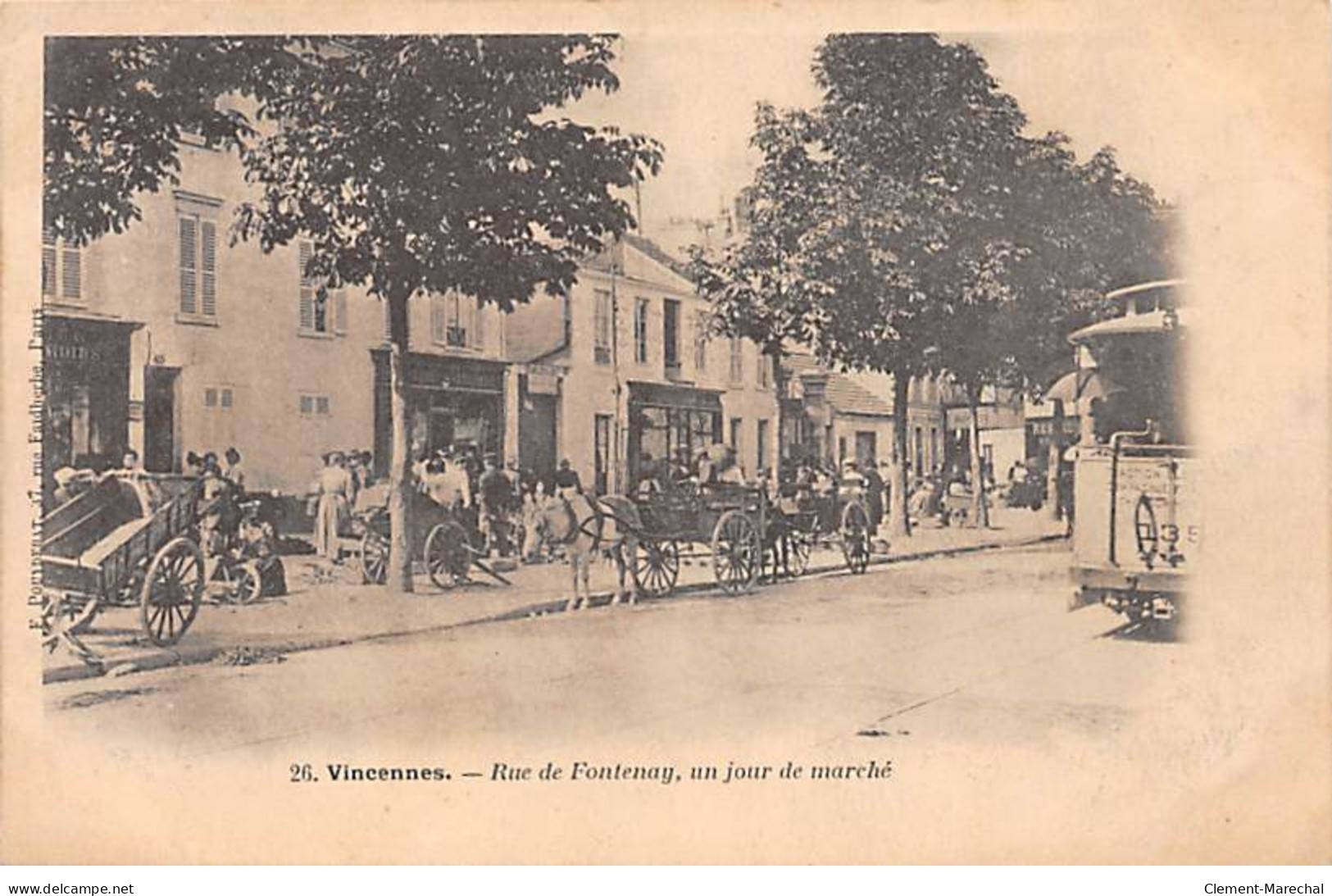 VINCENNES - Rue De Fontenay , Un Jour De Marché - Très Bon état - Vincennes