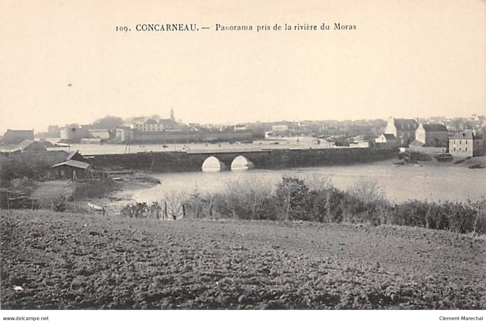 CONCARNEAU -Panorama Pris De La Rivière Du Moras - Très Bon état - Concarneau