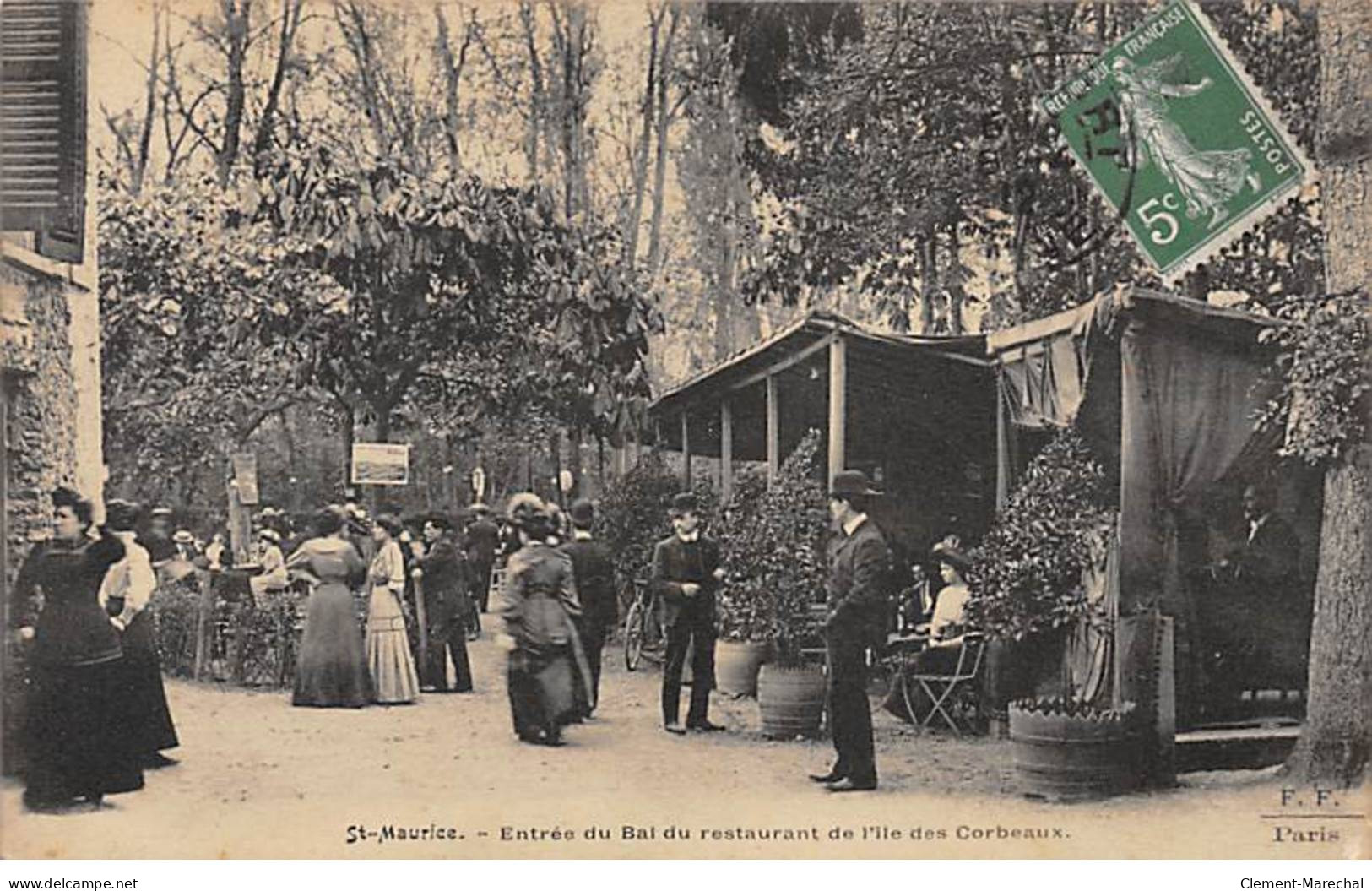 SAINT MAURICE - Entrée Du Bal Du Restaurant De L'Ile Des Corbeaux - F. F. - état - Saint Maurice