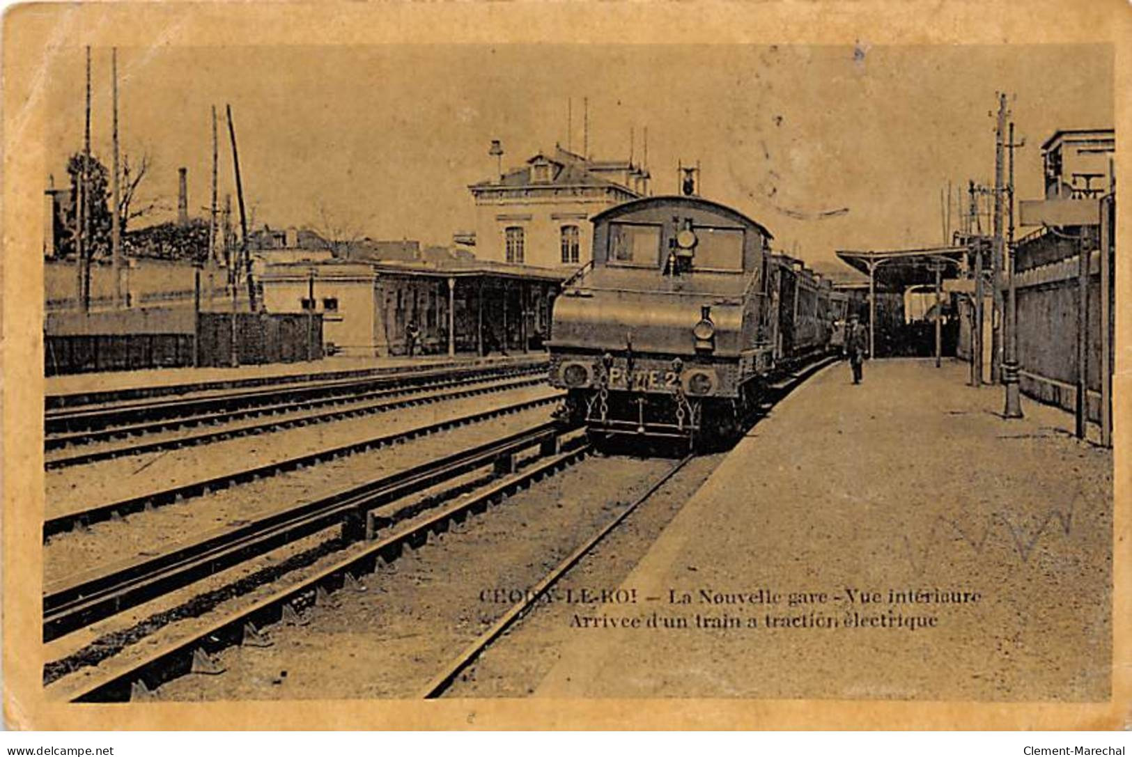 CHOISY LE ROI - La Nouvelle Gare - Vue Intérieure - Arrivée D'un Train à Traction Electrique - Très Bon état - Choisy Le Roi