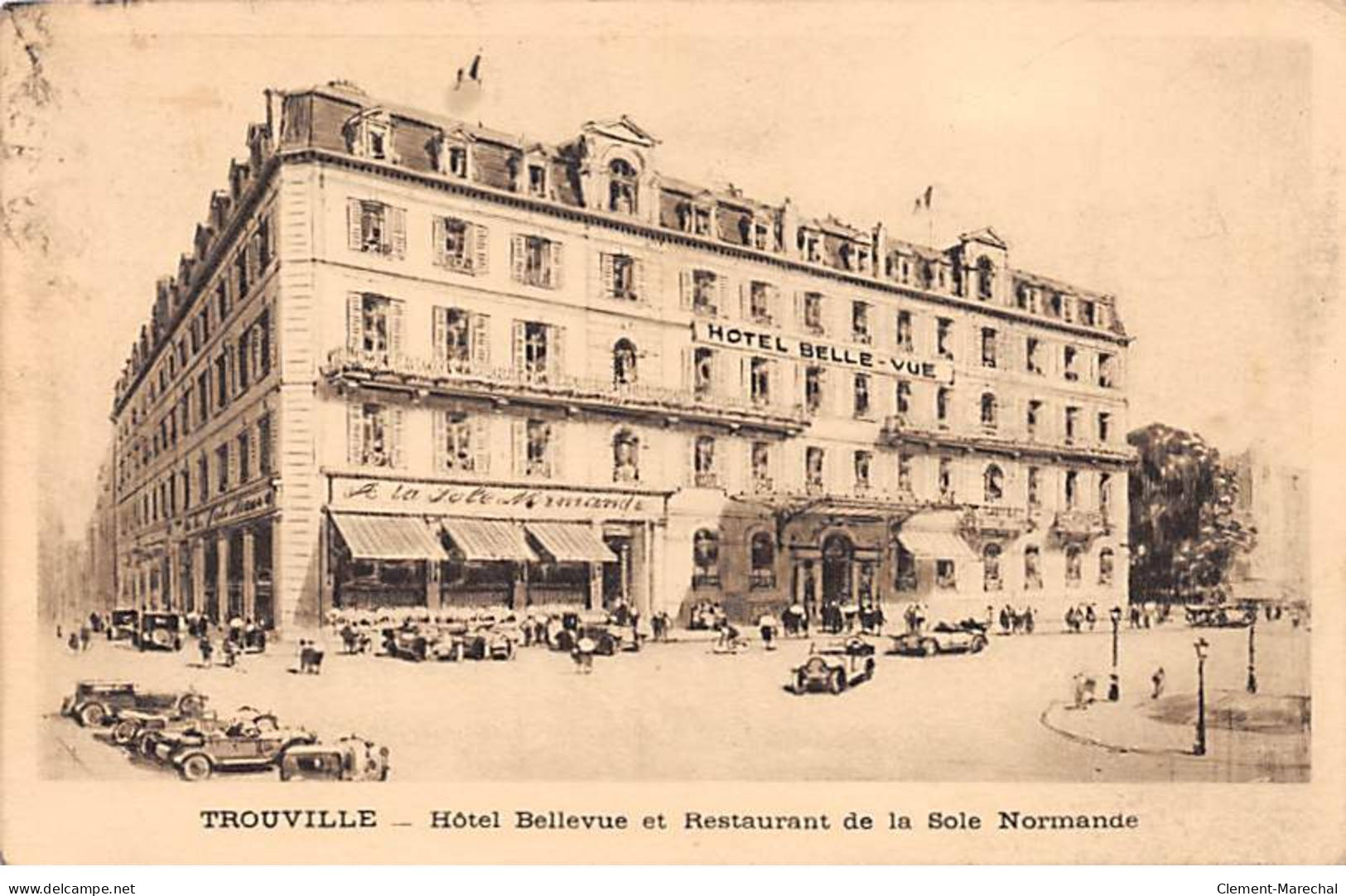 TROUVILLE - Hôtel Bellevue Et Restaurant De La Sole Normande - Très Bon état - Trouville