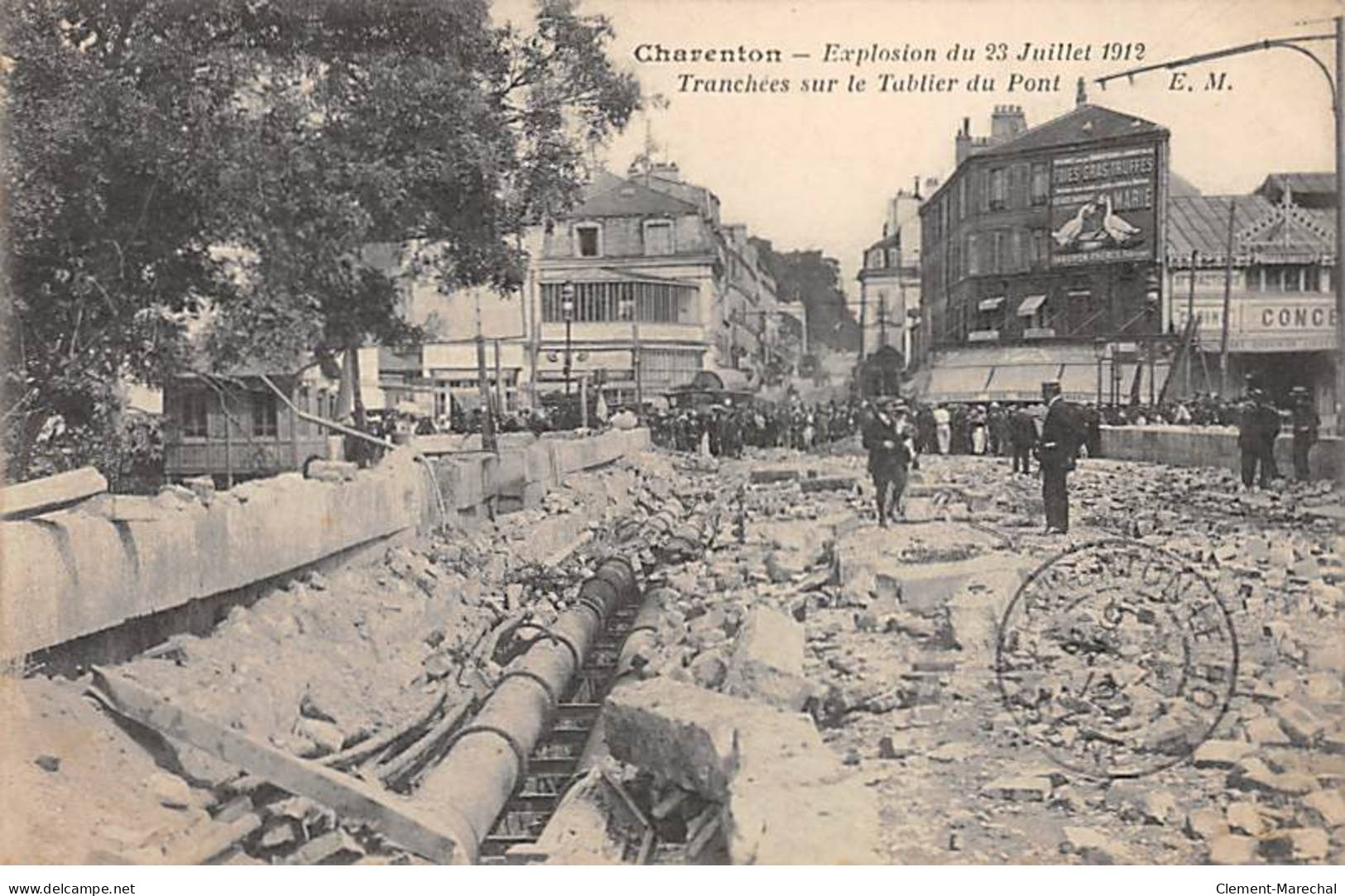 CHARENTON - Explosion Du 23 Juillet 1912 - Tranchées Sur La Tablier Du Pont - Très Bon état - Charenton Le Pont