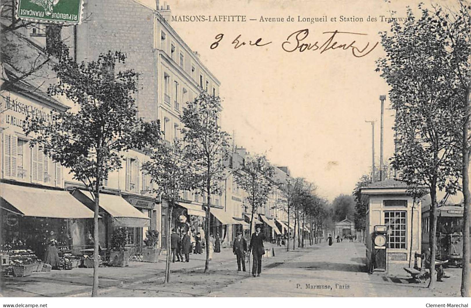 MAISONS LAFFITTE - Avenue De Longueil Et Station Des Tramways - Très Bon état - Maisons-Laffitte