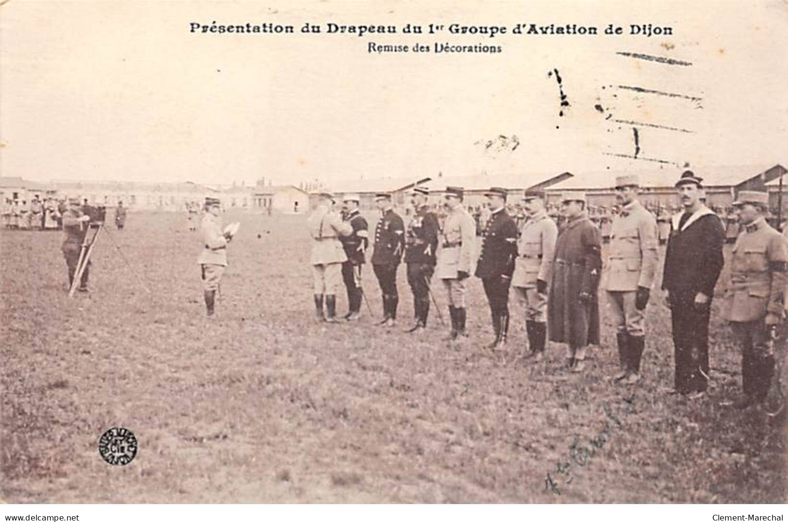 Présentation Du Drapeau Du 1er Groupe D'Aviation De DIJON - Remise Des Décorations - Très Bon état - Dijon