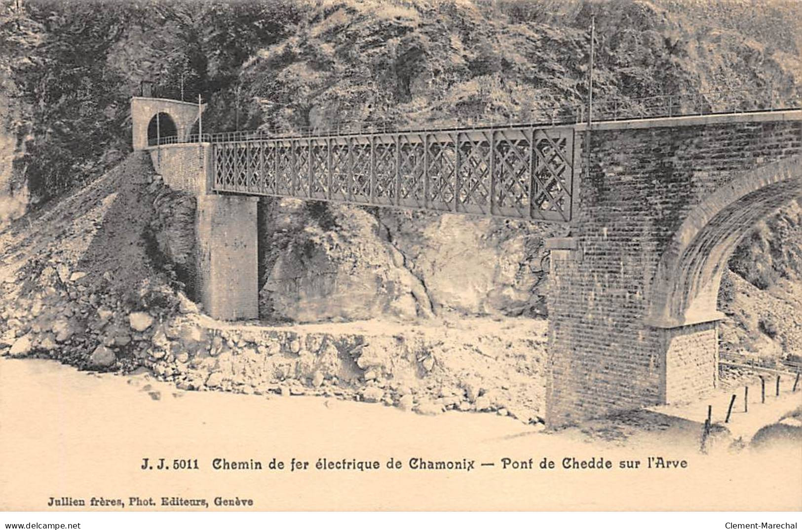 Chemin De Fer électrique De CHAMONIX - Pont De Chedde Sur L'Arve - Très Bon état - Abondance