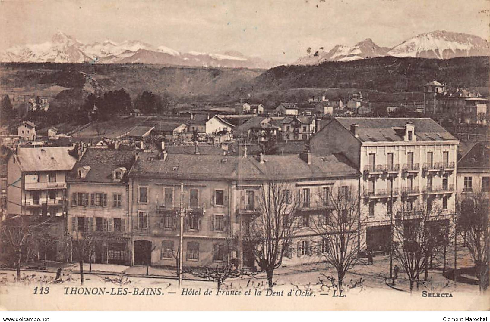 THONON LES BAINS - Hôtel De France Et La Dent D'Oche - état - Thonon-les-Bains