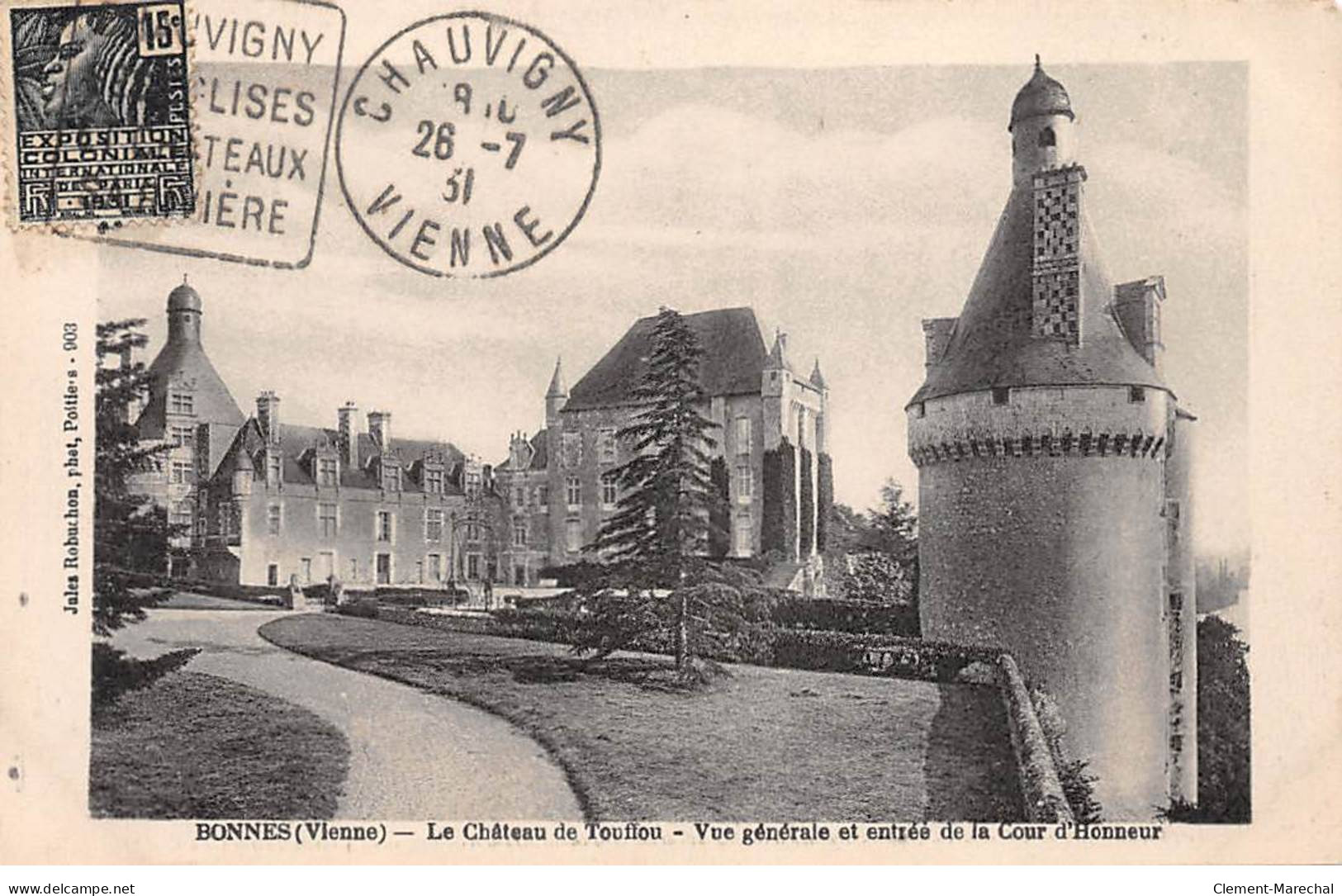 BONNES - Le Château De Touffou - Vue Générale Et Entrée De La Cour D'Honneur - Très Bon état - Other & Unclassified