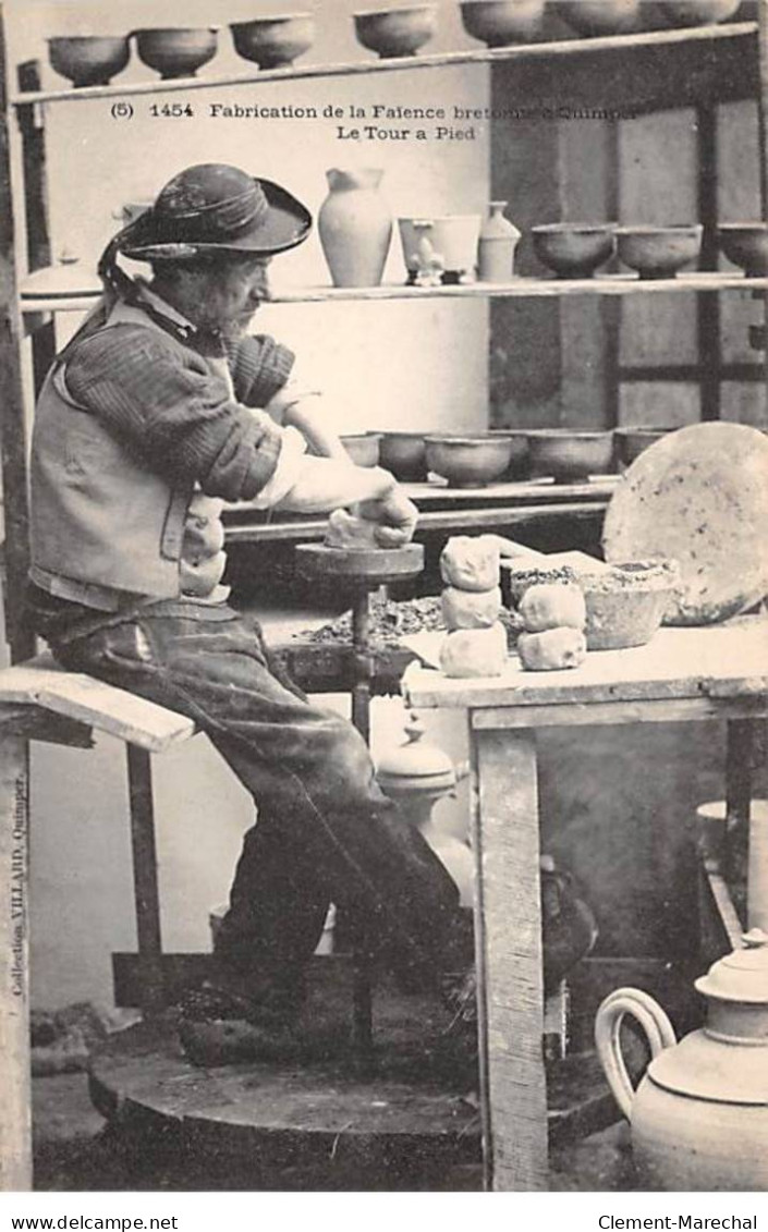 Fabrication De La Faïence Bretonne à QUIMPER - Le Tour à Pied - Très Bon état - Quimper