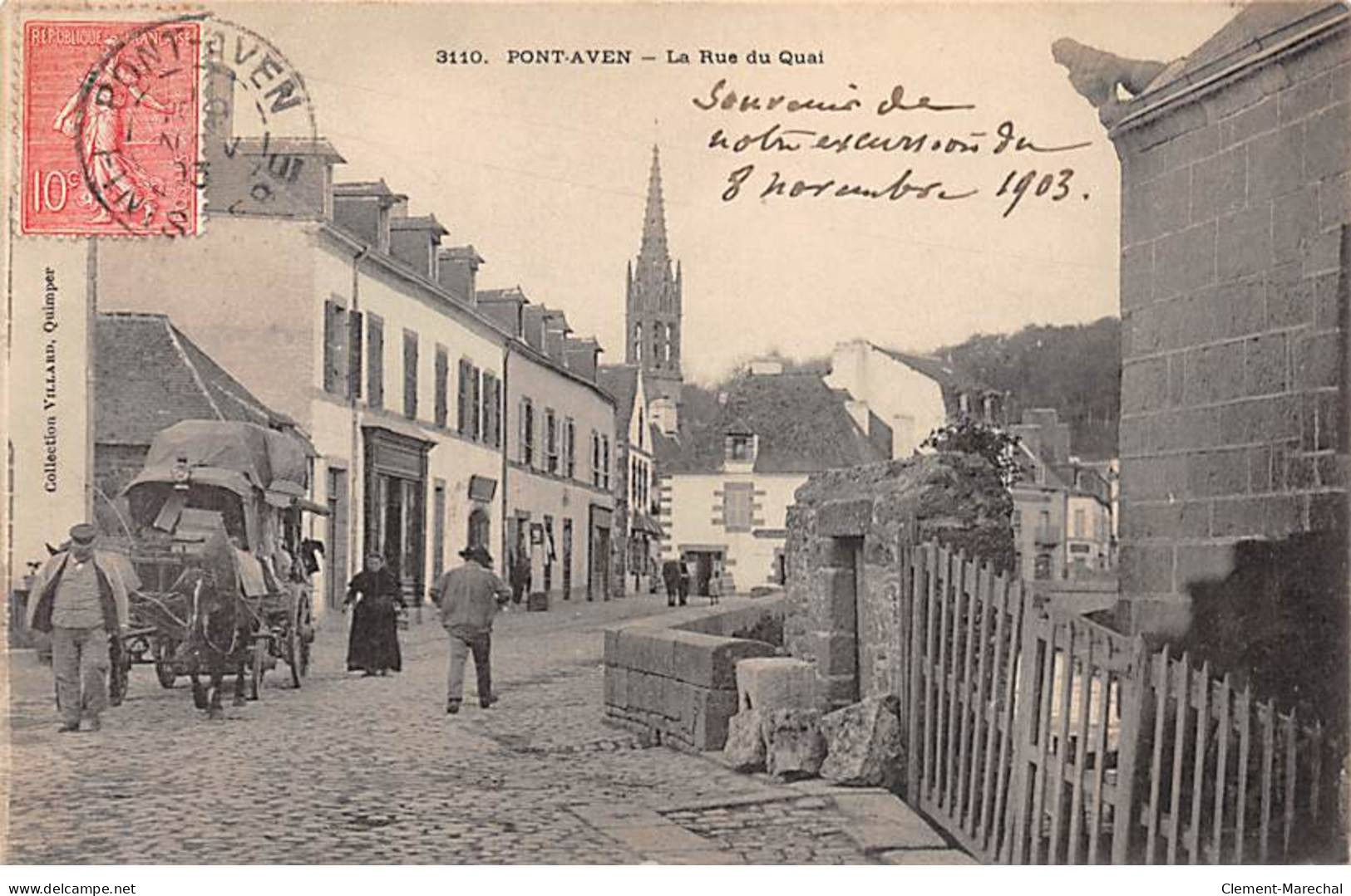 PONT AVEN - La Rue Du Quai - Très Bon état - Pont Aven