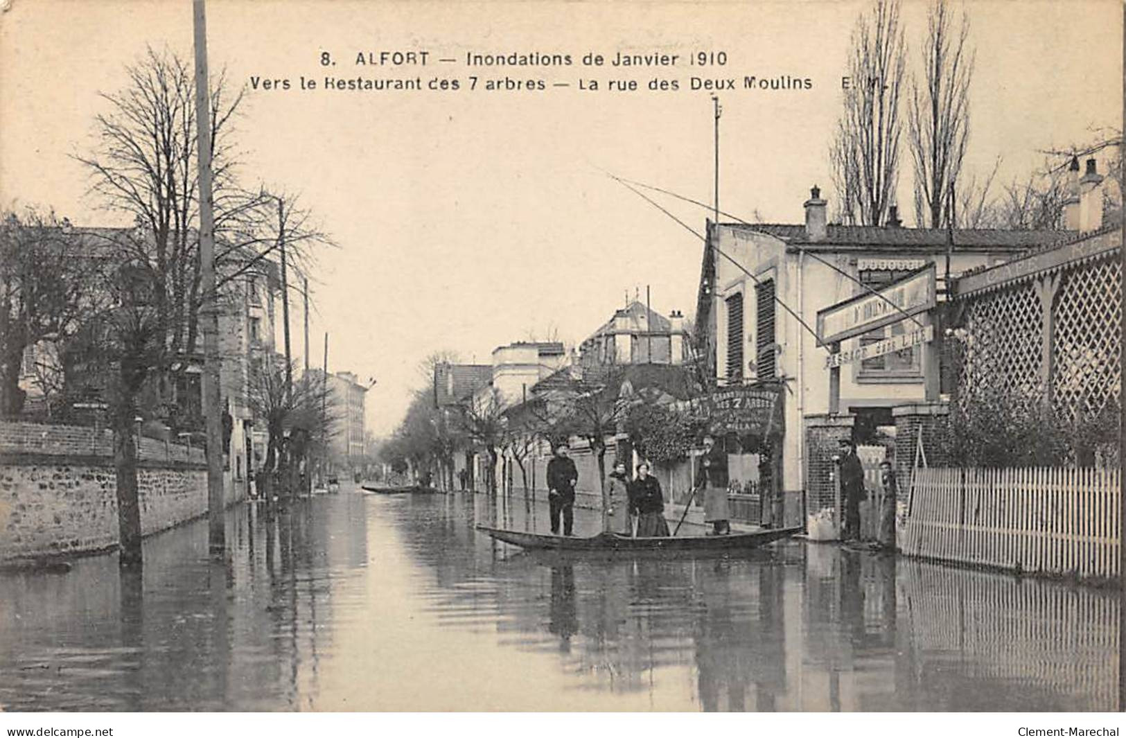 ALFORT - Inondations De Janvier 1910 - Vers Le Restaurant Des 7 Arbres - Très Bon état - Otros & Sin Clasificación