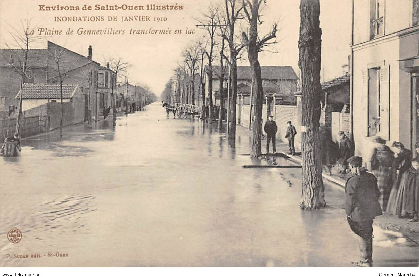 Environs De SAINT OUEN Illustré - Inondations De Janvier 1910 - La Plaine De Gennevilliers - Très Bon état - Sonstige & Ohne Zuordnung