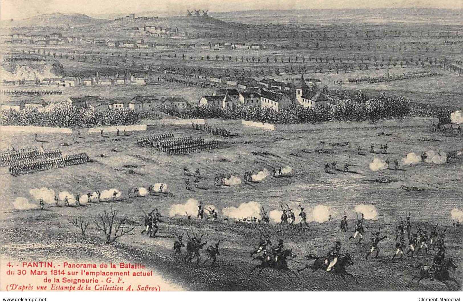 PANTIN - Panorama De La Bataille Du 30 Mars 1814 Sur L'emplacement Actuel De La Seigneurie - Très Bon état - Pantin