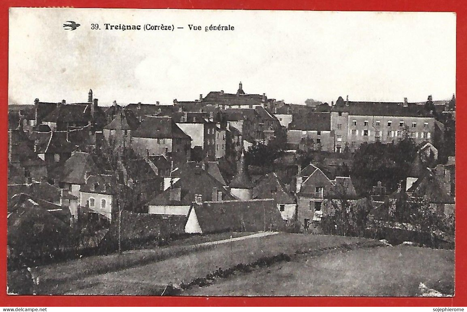 Treignac (19) Vue Générale 2scans 14-08-1933 - Treignac