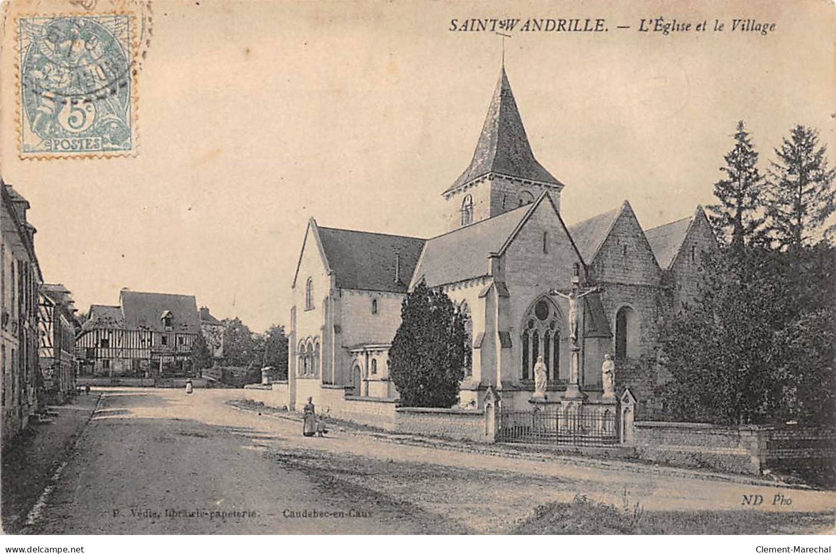 SAINT WANDRILLE - L'Eglise Et Le Village - Très Bon état - Saint-Wandrille-Rançon