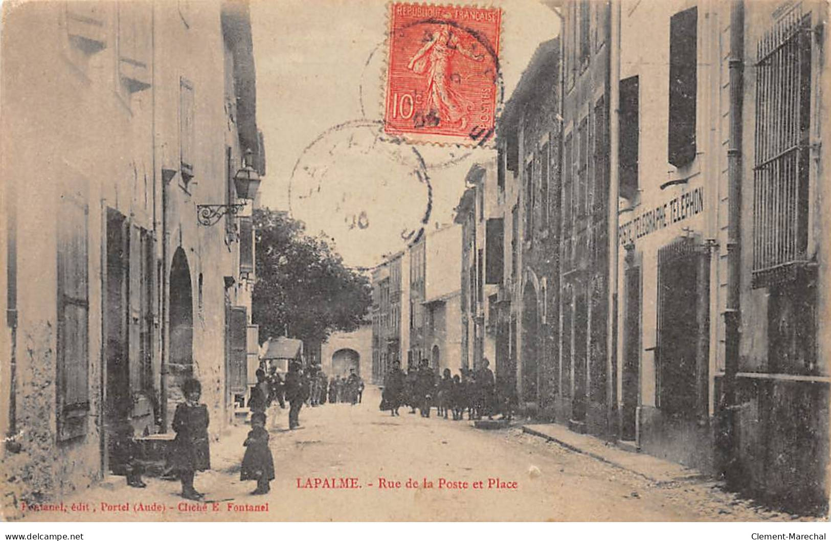 LAPALME - Rue De La Poste Et Place - Très Bon état - Other & Unclassified