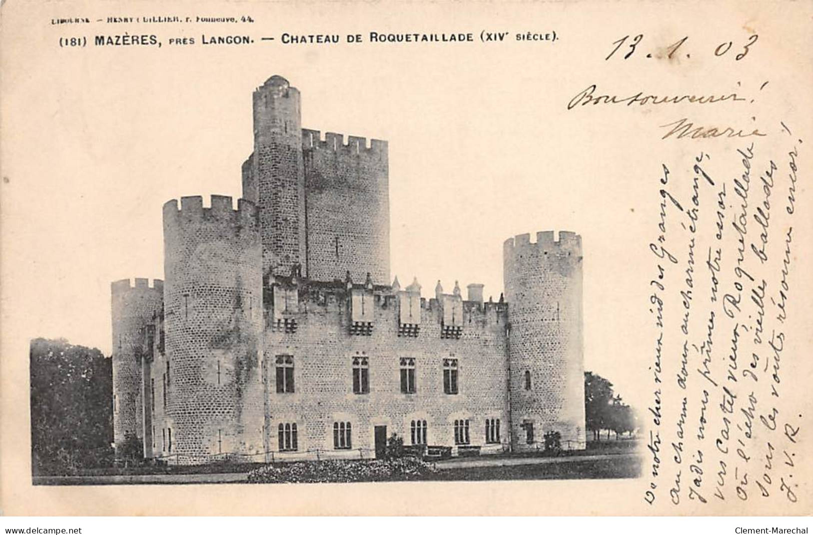 MAZERES Près Langon - Chateau De ROQUETAILLADE - Très Bon état - Other & Unclassified