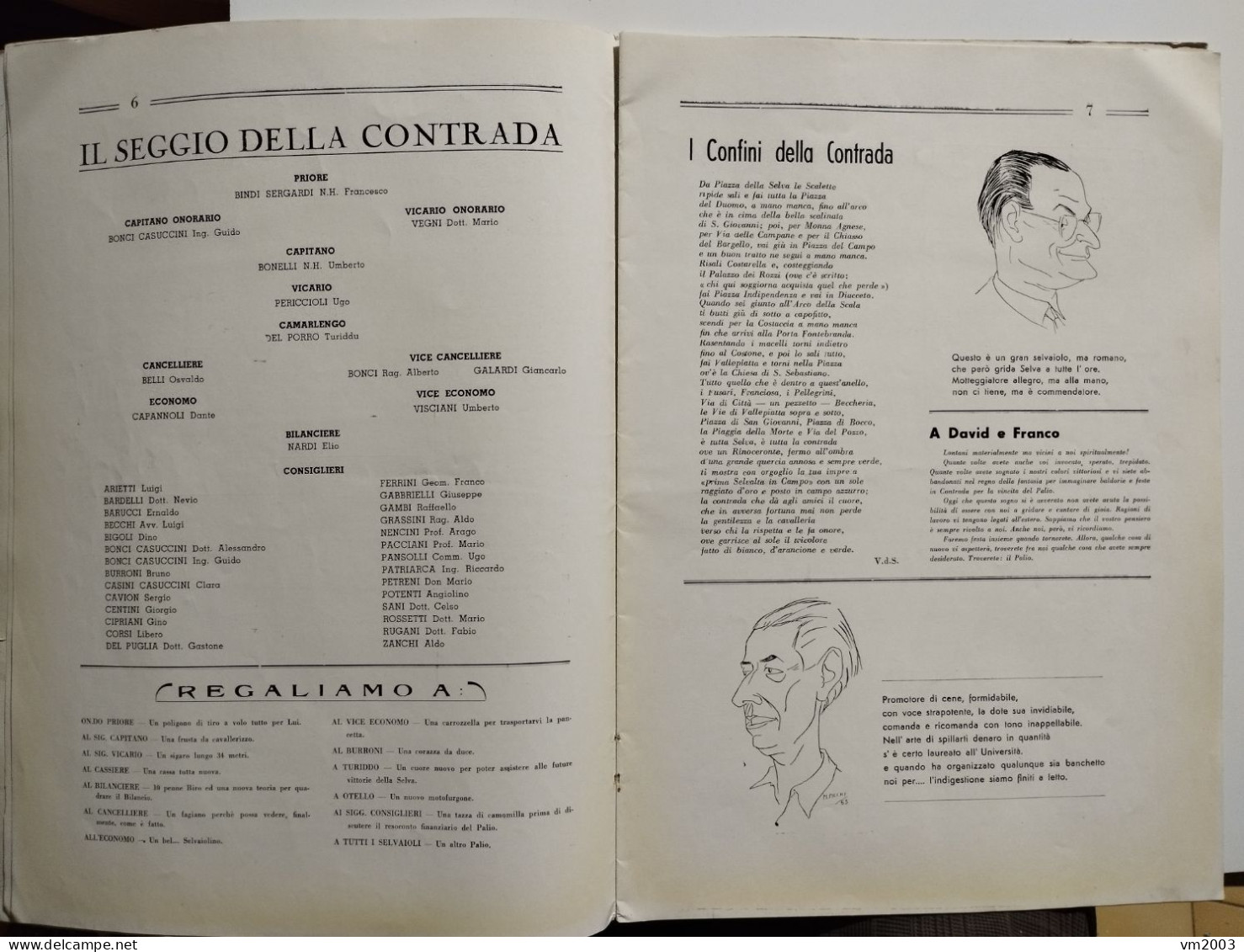 Italia VIA LA CUFFIA Palio Di Siena 1953. Rivista Grande - Other & Unclassified