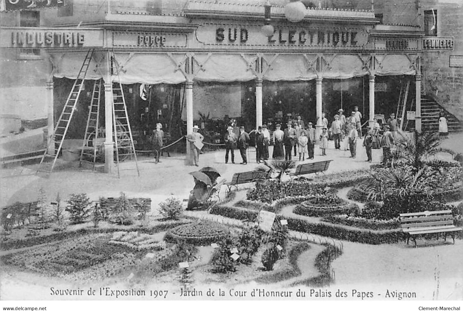 AVIGNON - Souvenir De L'Exposition 1907 - Jardin De La Cour D'Honneur Du Palais Des Papes - Très Bon état - Avignon (Palais & Pont)