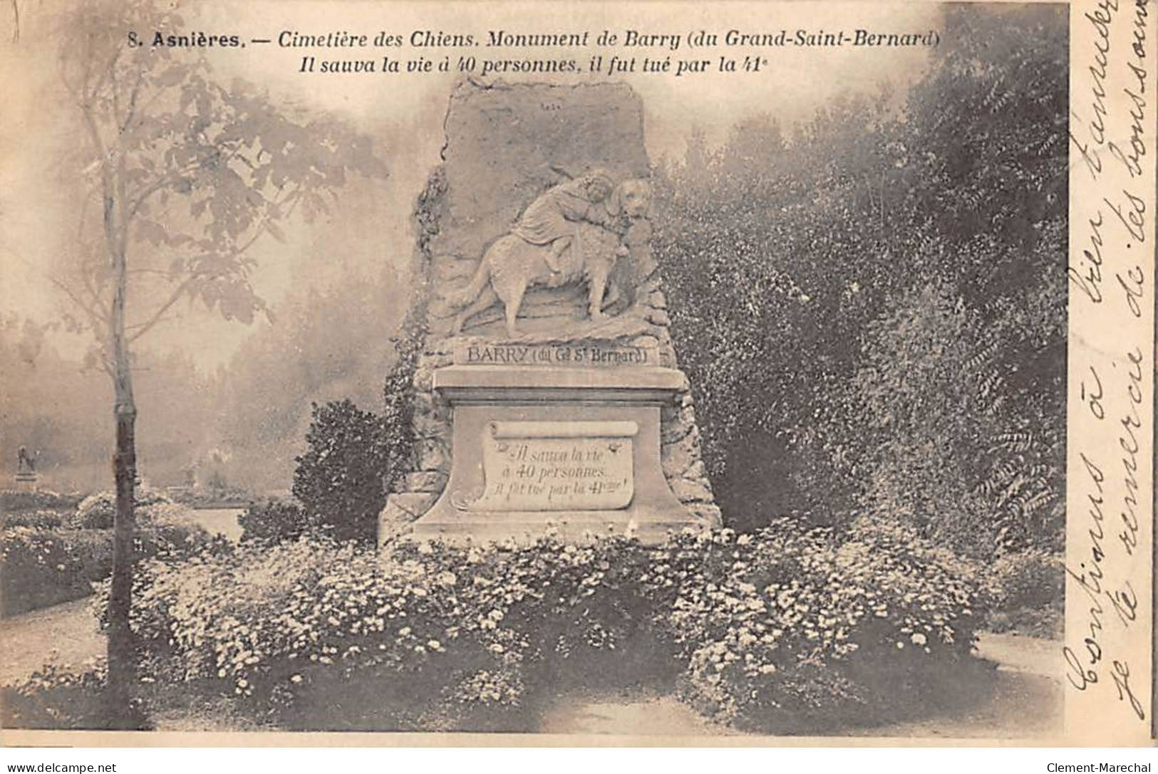 ASNIERES - Cimetière Des Chiens - Monument De Barry - Très Bon état - Asnieres Sur Seine