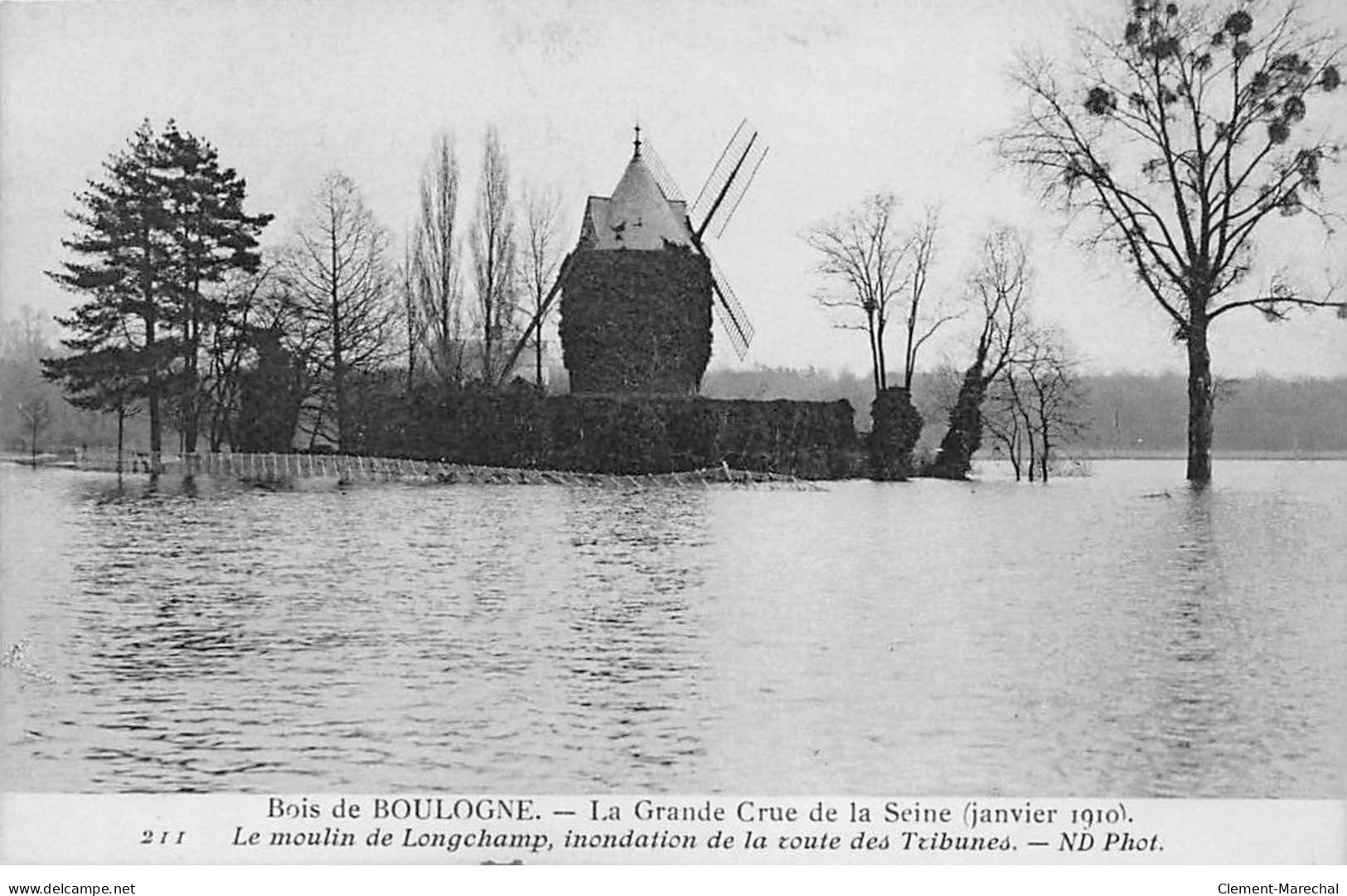 Bois De BOULOGNE - La Grande Crue De La Seine 1910 - Le Moulin De Longchamp - Très Bon état - Boulogne Billancourt