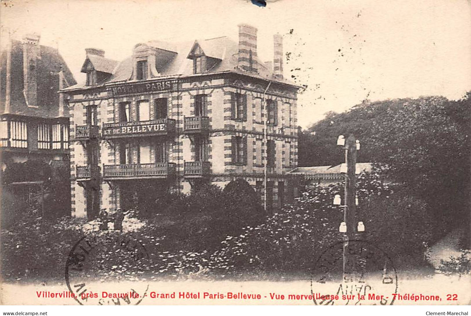 VILLERVILLE - Grand Hôtel Paris Bellevue - Très Bon état - Villerville
