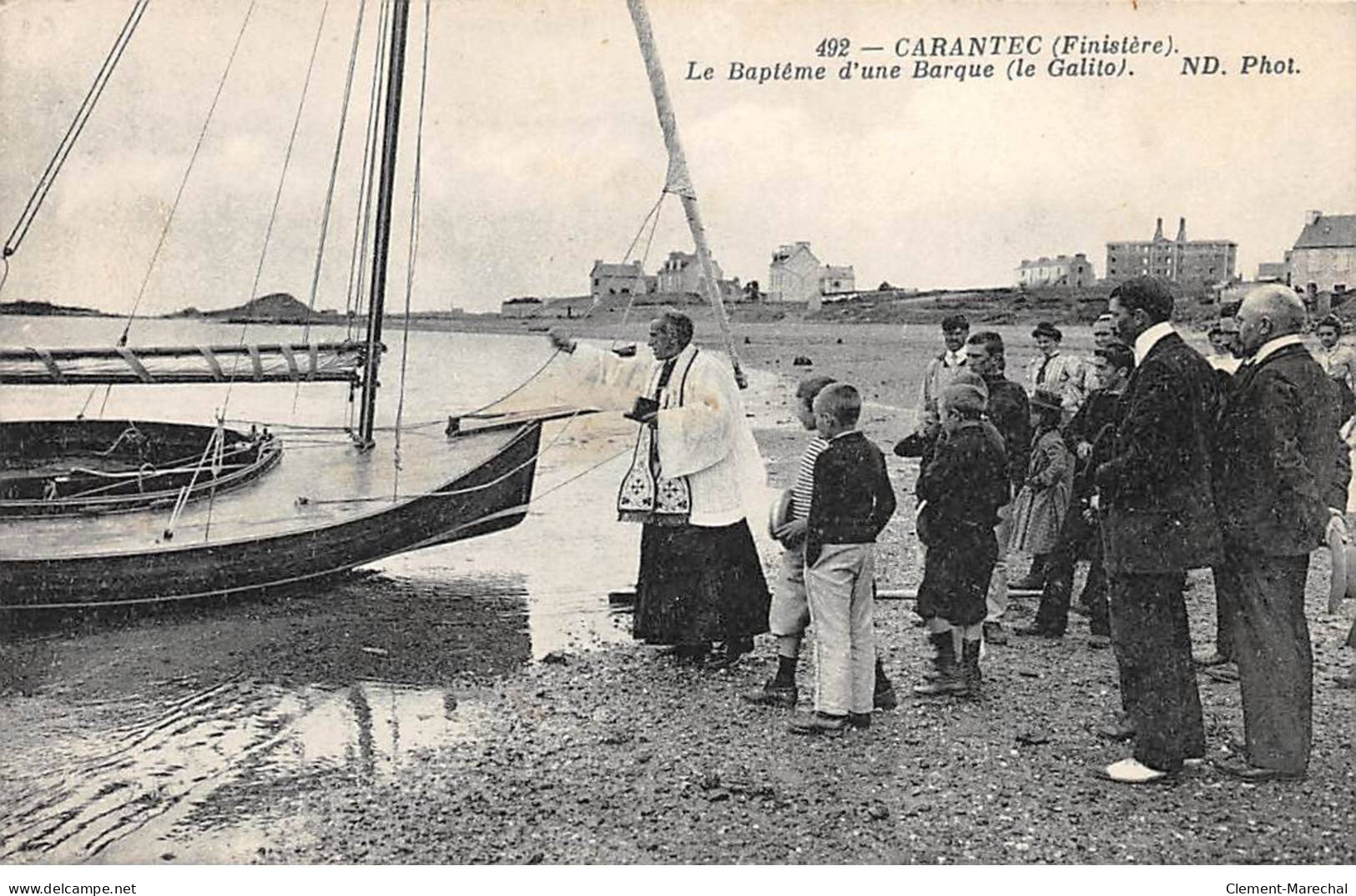 CARANTEC - Le Baptême D'une Barque - Très Bon état - Carantec