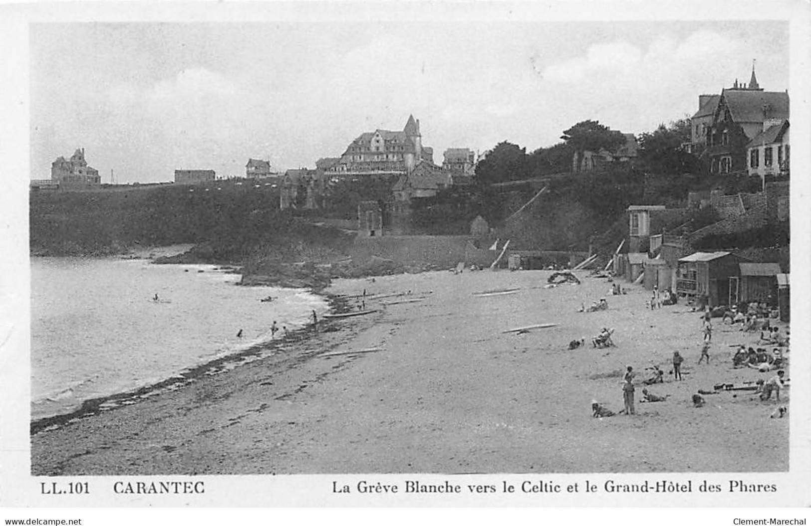 CARANTEC - La Grève Blanche Vers Le Celtic Et Le Grand Hôtel Des Phares - Très Bon état - Carantec