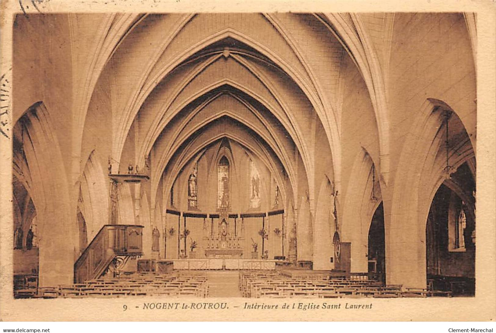 NOGENT LE ROTROU - Intérieure De L'Eglise Saint Laurent - Très Bon état - Nogent Le Rotrou
