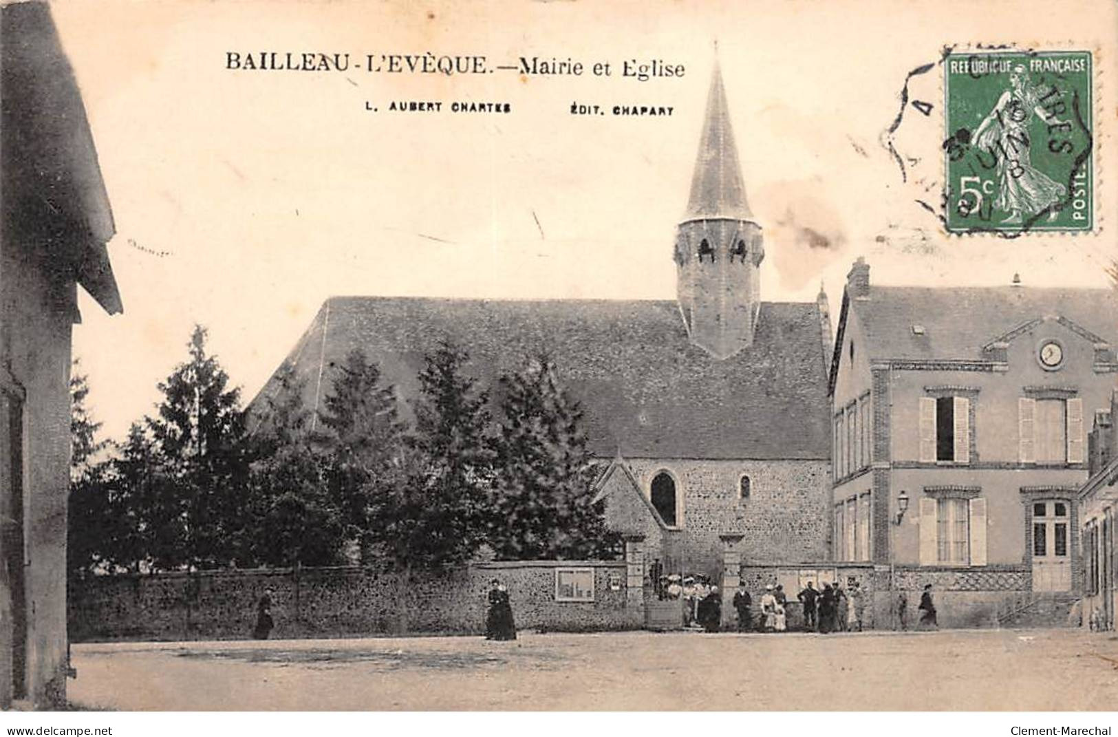 BAILLEAU L'EVEQUE - Mairie Et Eglise - Très Bon état - Other & Unclassified