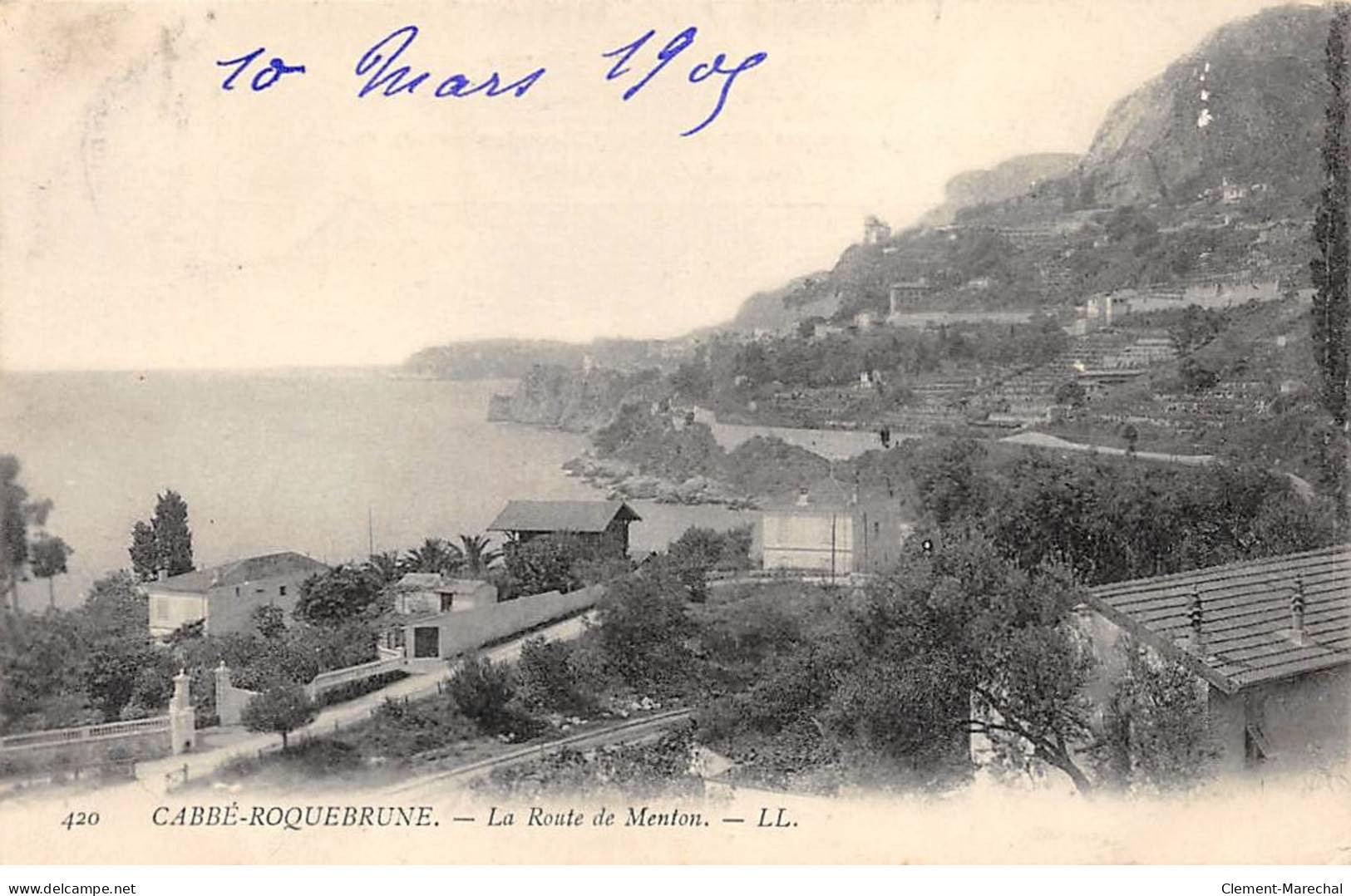 CABBE ROQUEBRUNE - La Route De Menton - Très Bon état - Roquebrune-Cap-Martin