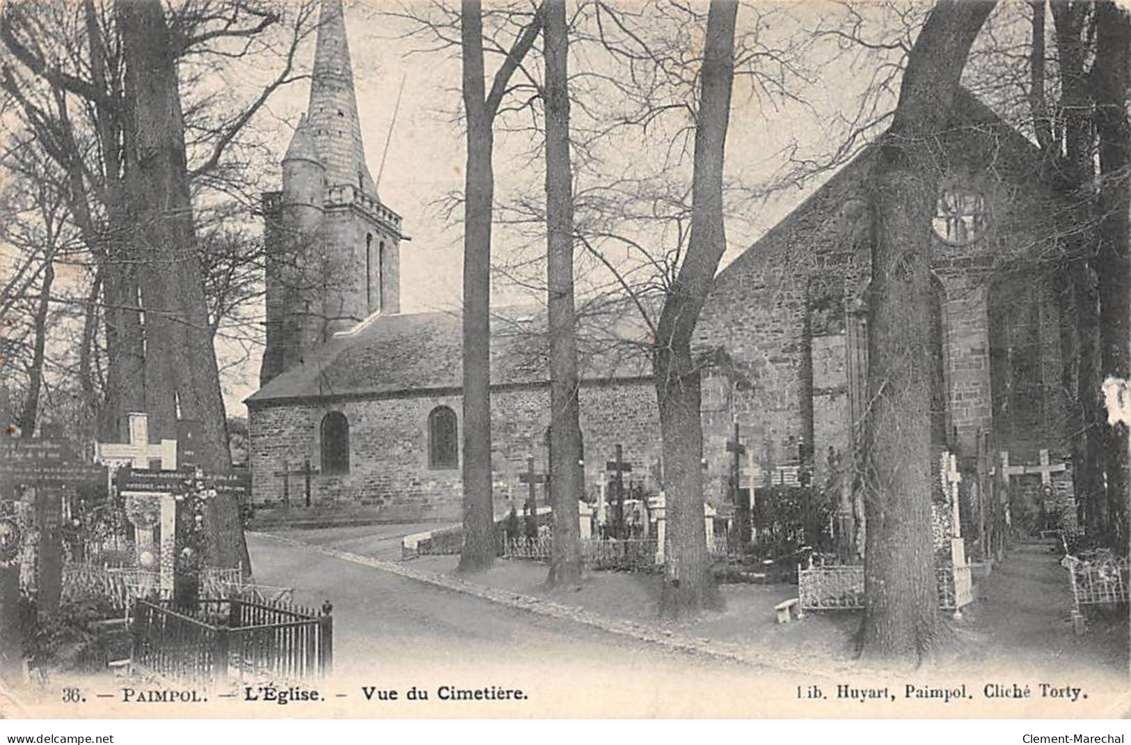 PAIMPOL - L'Eglise - Vue Du Cimetière - état - Paimpol