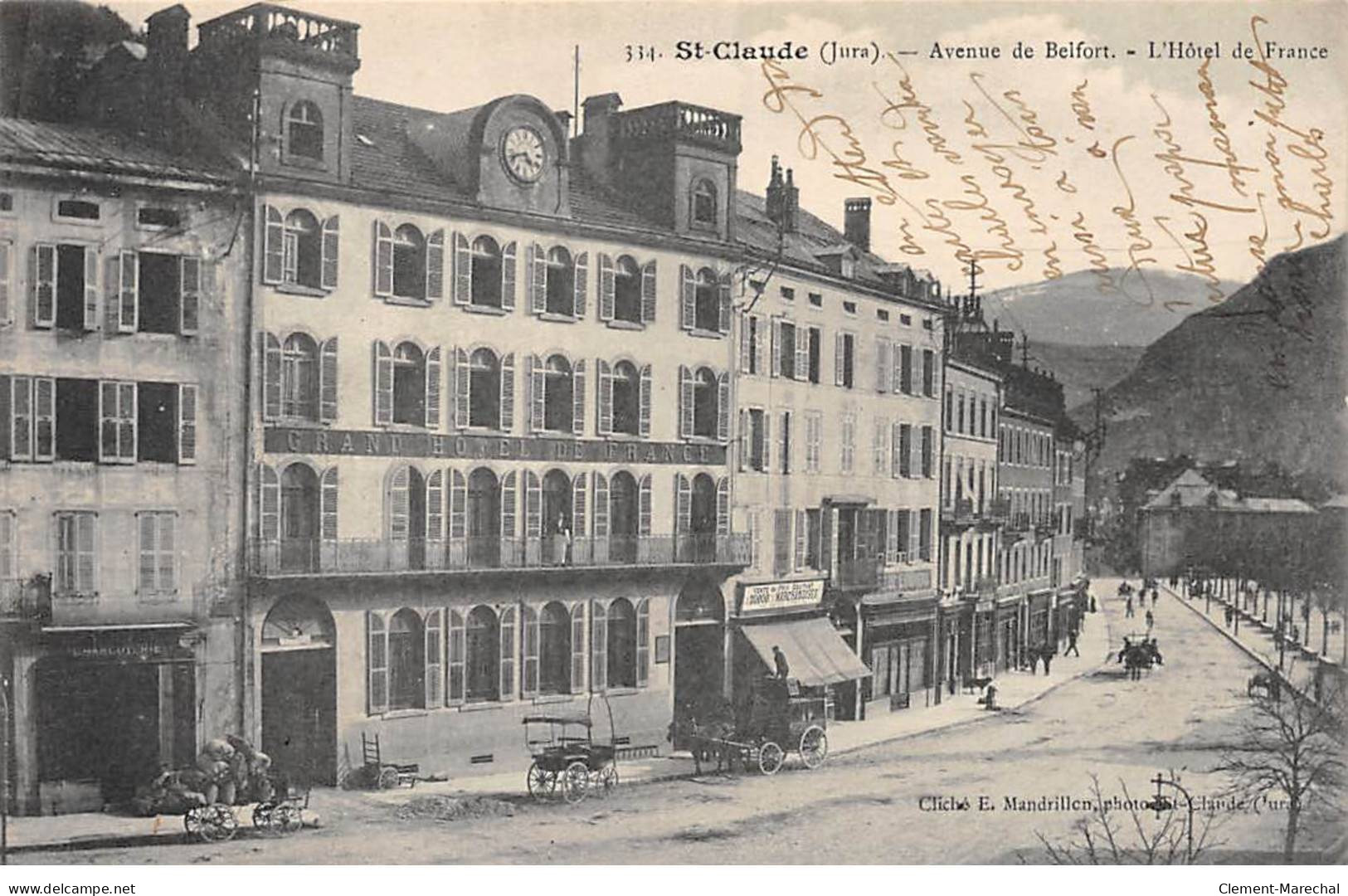 SAINT CLAUDE - Avenue De Belfort - L'Hôtel De France - Très Bon état - Saint Claude