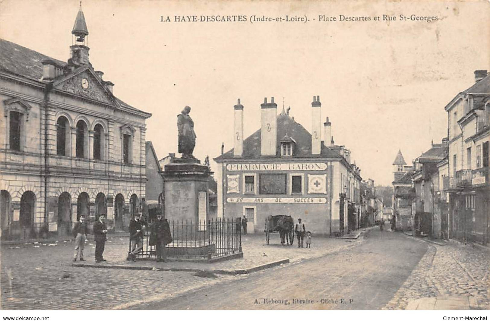 LA HAYE DESCARTES - Place Descartes Et Rue Saint Georges - état - Altri & Non Classificati