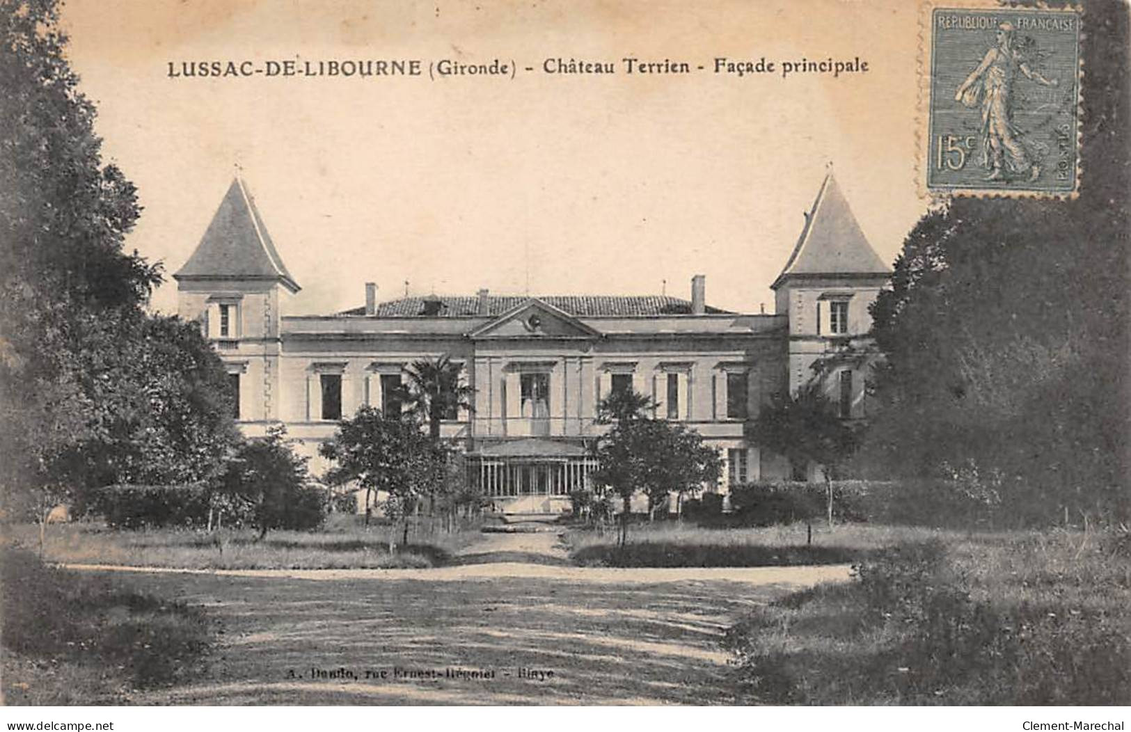 LUSSAC DE LIBOURNE - Château Terrien - Très Bon état - Other & Unclassified