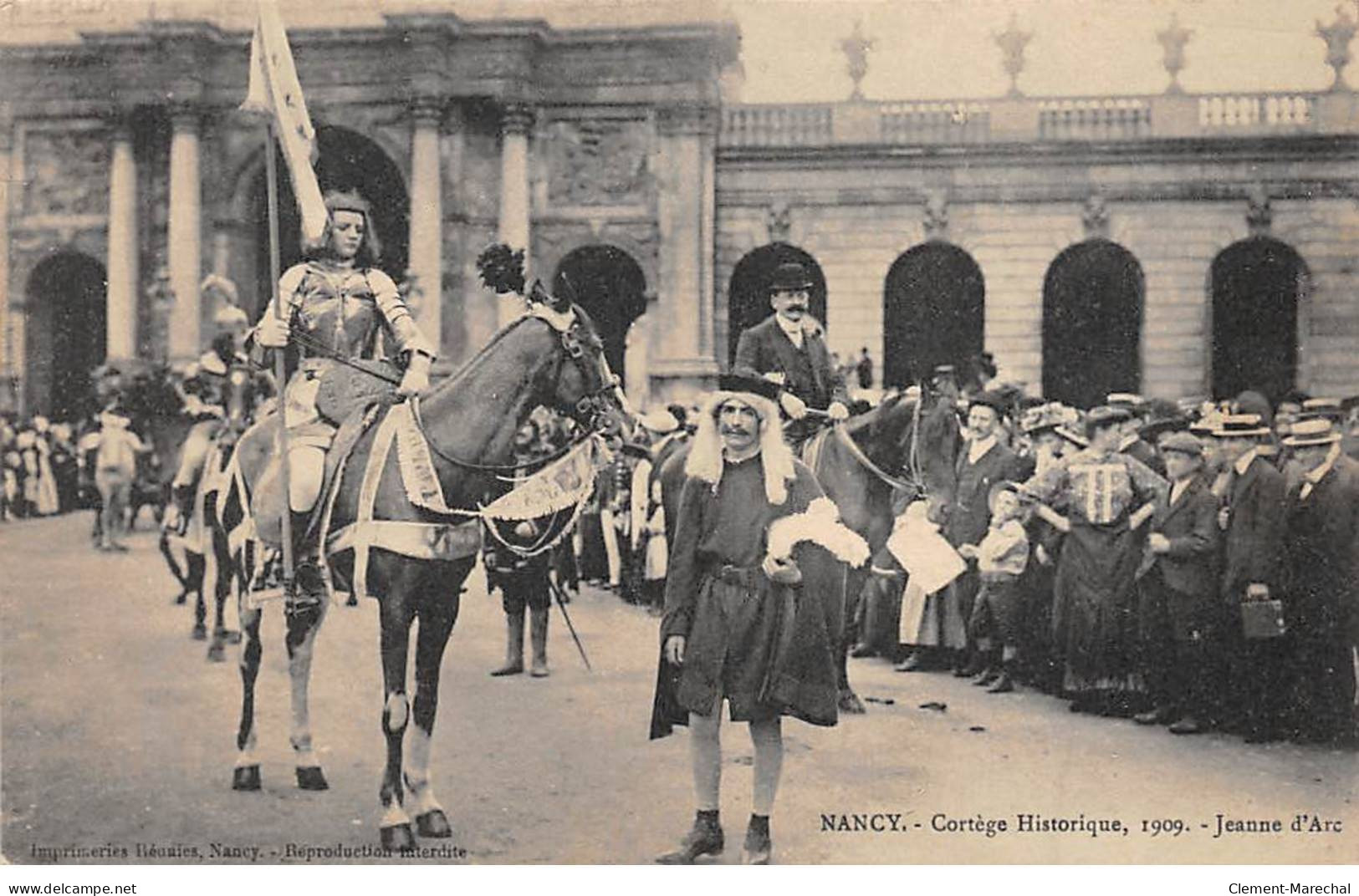 NANCY - Cortège Historique 1909 - Jeanne D'Arc - état - Nancy