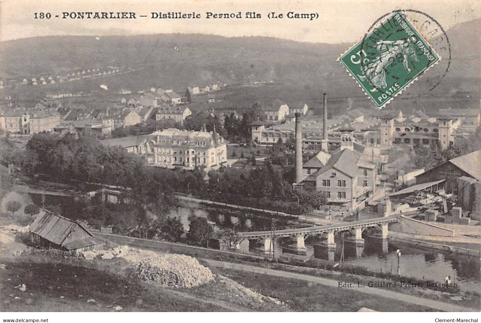 PONTARLIER - Distillerie Pernod Fils - Le Camp - Très Bon état - Pontarlier