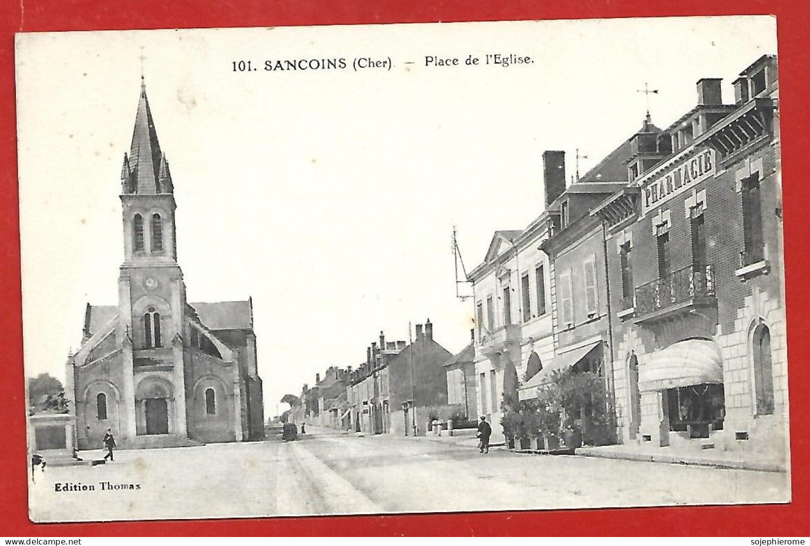 Sancoins (18) Place De L'église 2scans Pharmacie 12-03-1939 - Sancoins