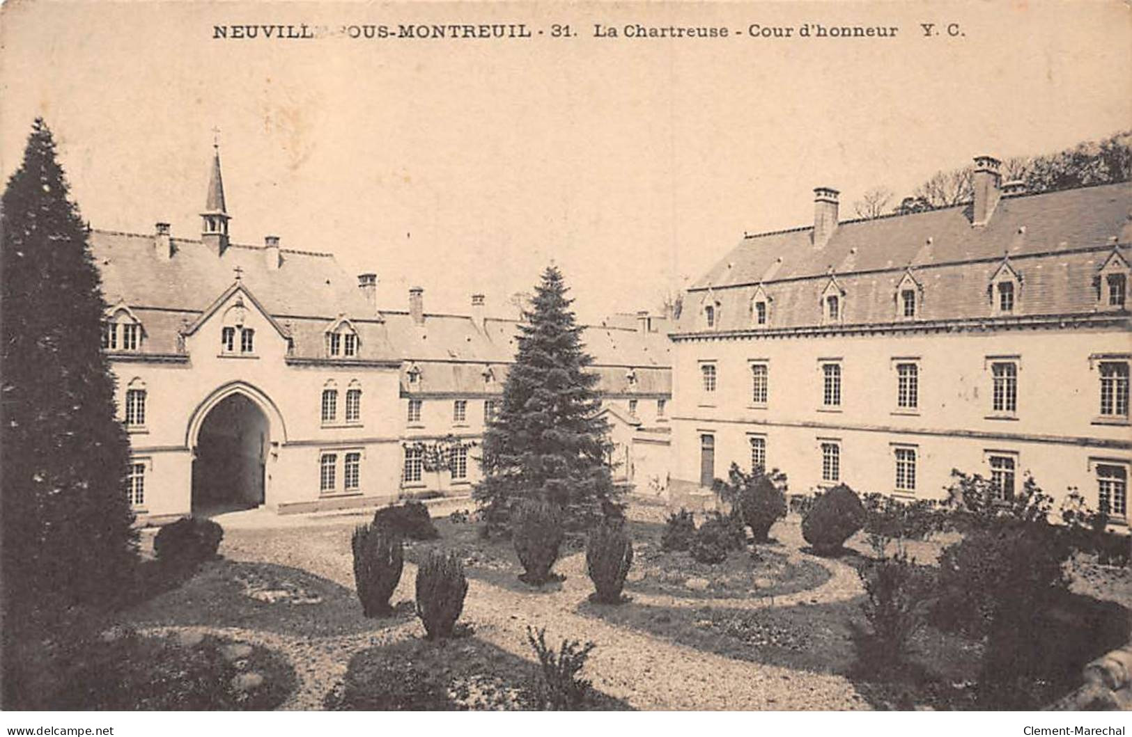 NEUVILLE SOUS MONTREUIL - La Chartreuse - Cour D'honneur - Très Bon état - Autres & Non Classés